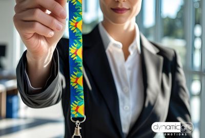 Custom lanyards worn by professionals for events and business ID solutions in Canada.