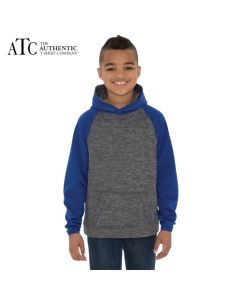 ATC Dynamic Heather Fleece Two Tone Hooded Youth Sweatshirt