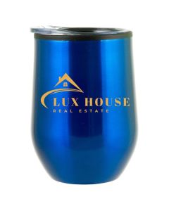 Bay Mist Stainless Wine Tumbler & Lid (12oz)