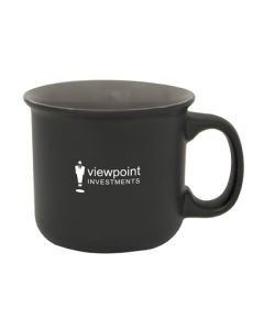 416mL black and grey mug with white logo