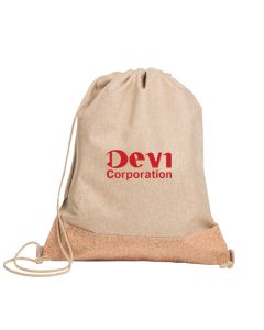 County Drawstring Bag with Cork Bottom