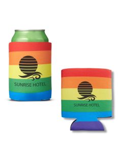 Rainbow Folding Can Cooler Sleeve