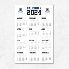 Custom Paper Poster-Style Calendar