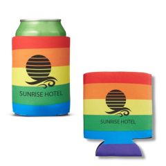 Rainbow Folding Can Cooler Sleeve