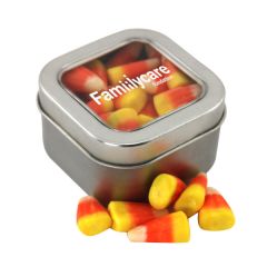 Window Tin & Candy Corn