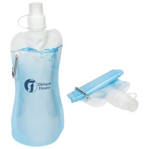 Collapsible Water Bottle with Carabiner (16oz)