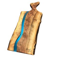22" Live Edge Charcuterie Paddle with Resin River