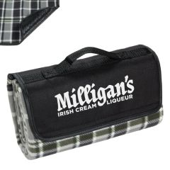 Plaid Barrel Fleece Picnic Blanket