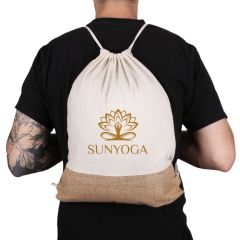 Cotton & Jute Drawstring Bag (8oz)