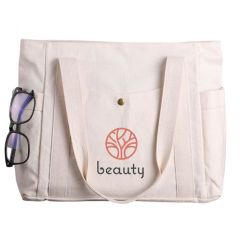 Harper Multi-Pocket Cotton Tote