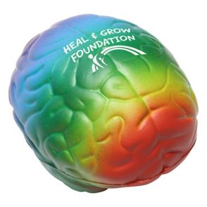 Rainbow Brain Shaped Stress Reliever