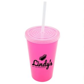 Stadium Cup with Lid & Straw (22oz)