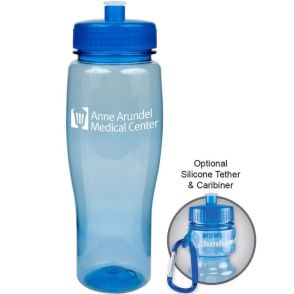 Translucent Contour Bottle & Push Pull Lid (24oz)