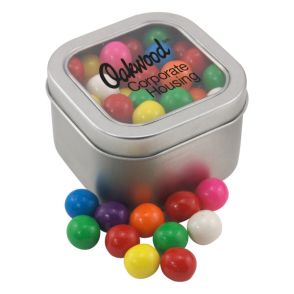 Window Tin and Gumballs